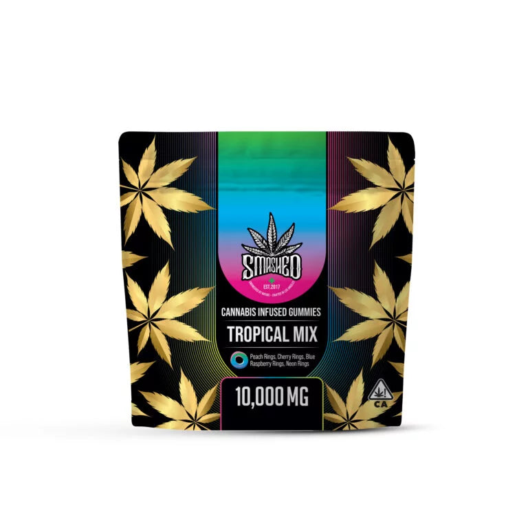 Tropical Mix Cannabis Infused Gummies 20pk 10000mg THC (Smashed)