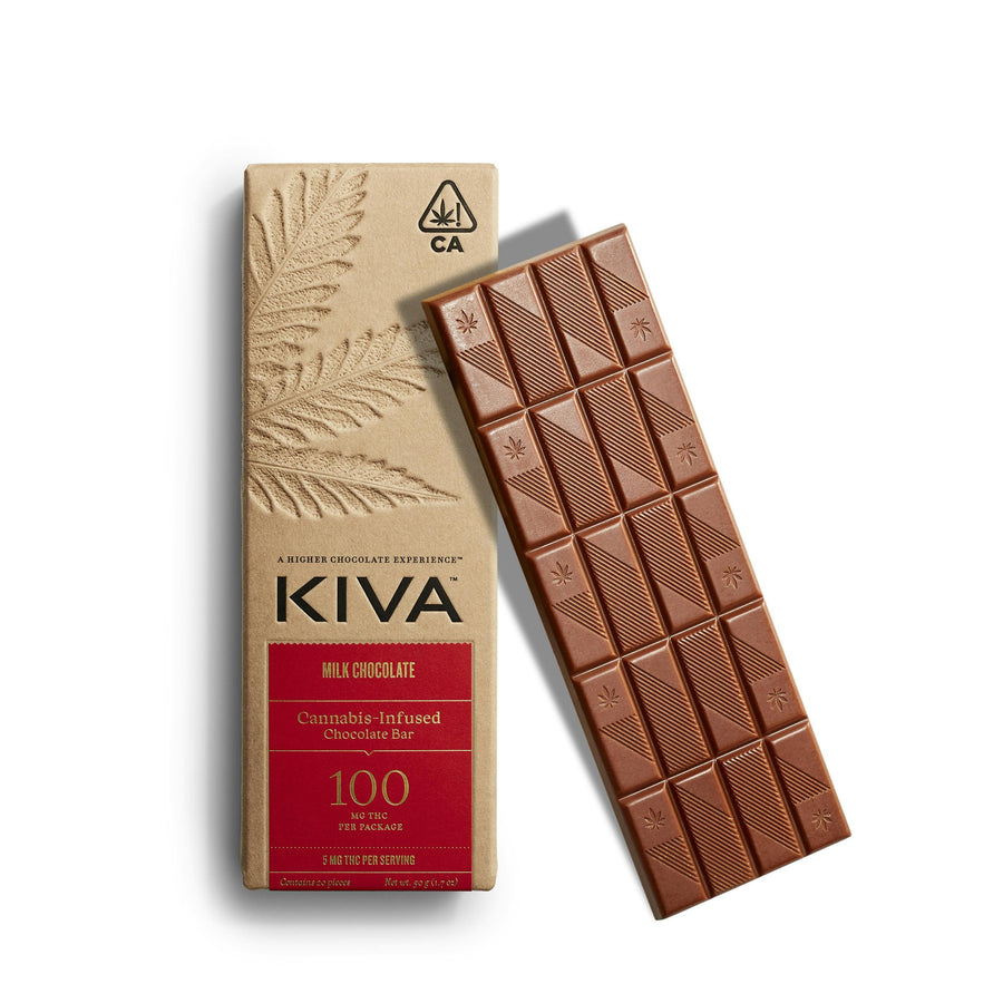 Milk Chocolate Bar 100mg  (Kiva Confections)