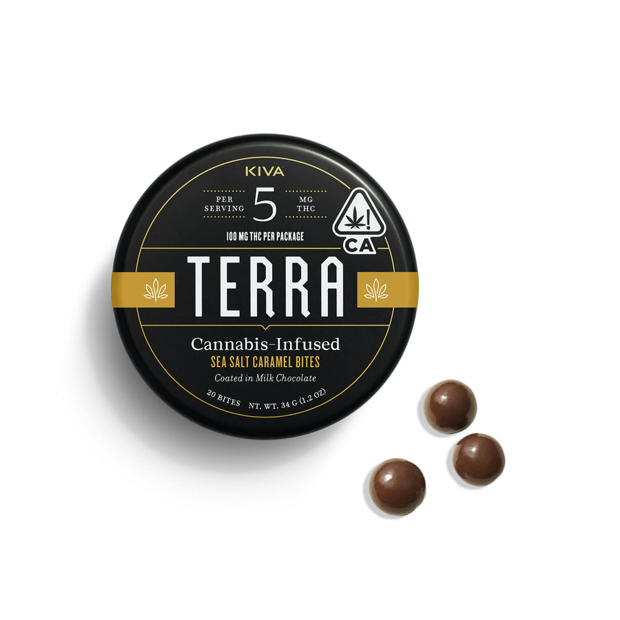 Sea Salt Caramel Bites Terra 100mg (Kiva Confections)