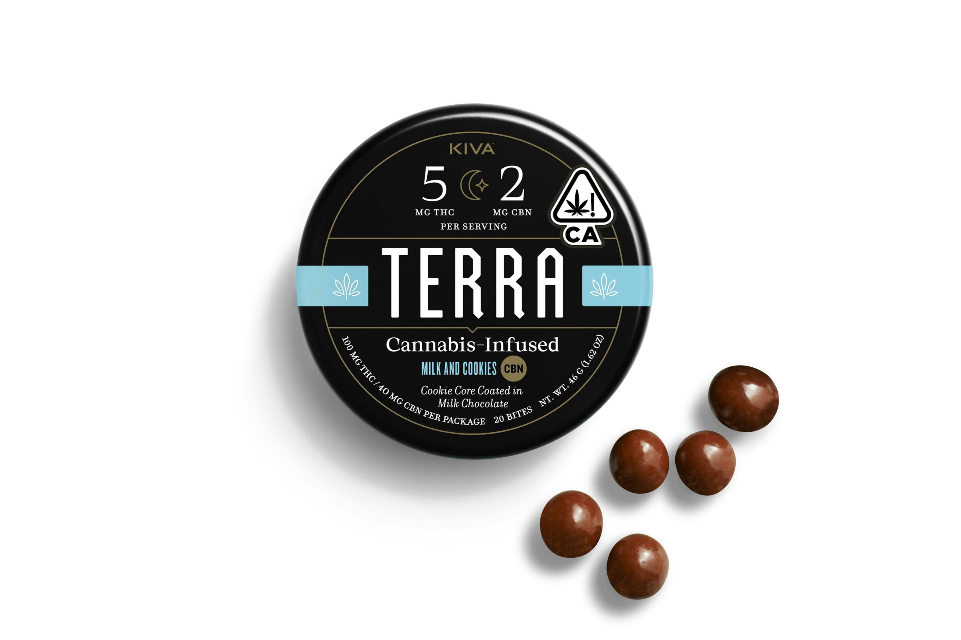 Milk & Cookies 5:2 CBN Bites Terra (Kiva Confections)