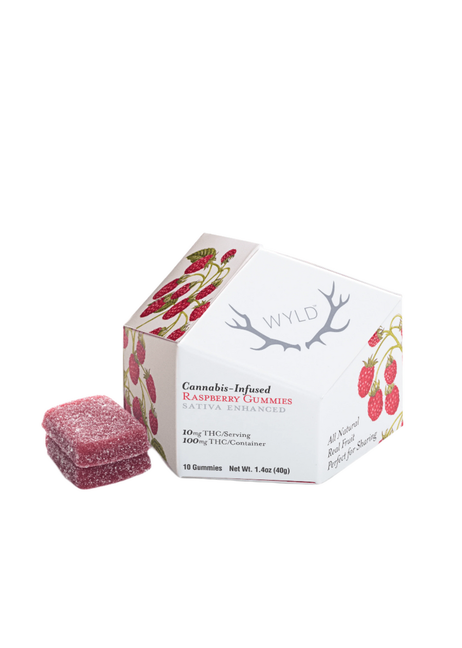 Raspberry Sativa Enhanced Gummies 100mg (WYLD)