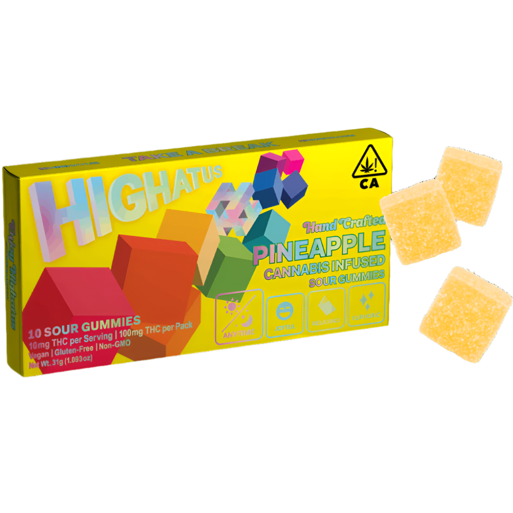 Pineapple Sour Gummy 100mg THC (Highatus)