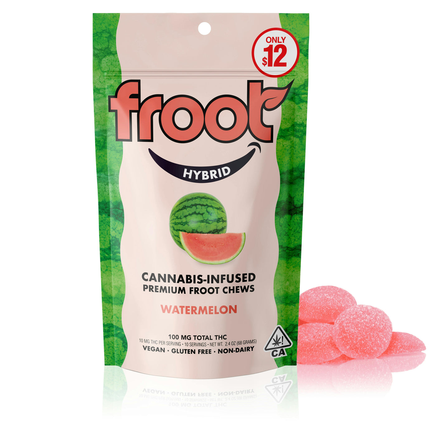 Watermelon Gummies 100mg (Froot)