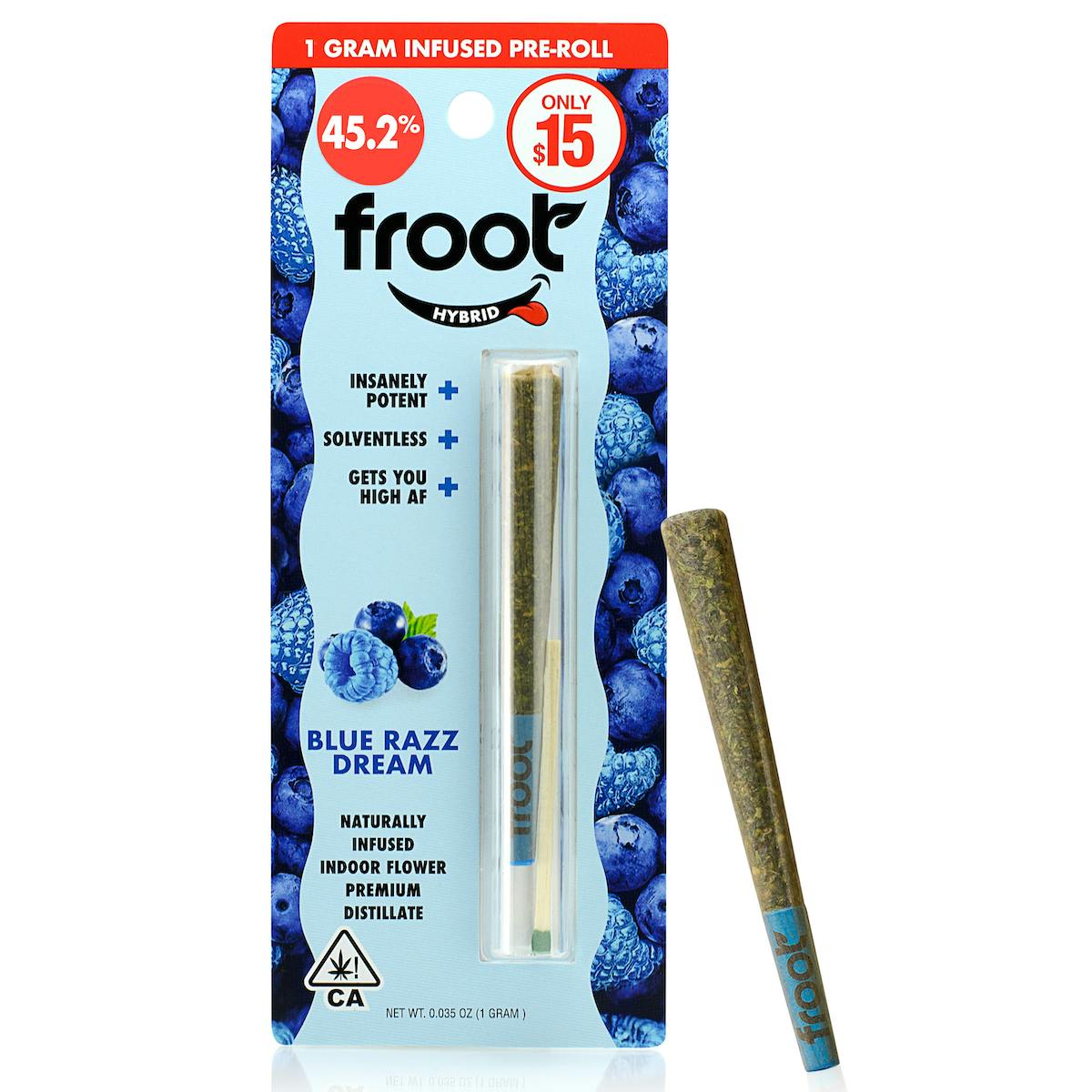 Blue Razz Dream Infused Pre-roll 1g (Froot)