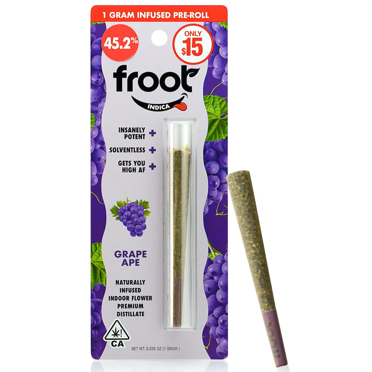 Grape Ape Infused Pre-roll 1g (Froot)
