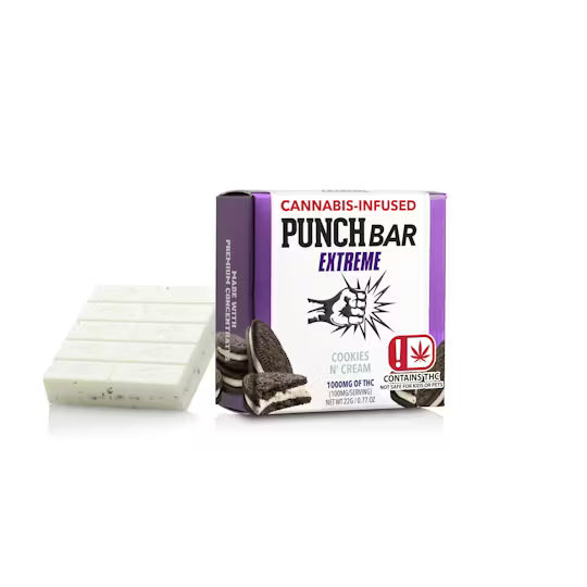 Cookies N Cream PunchBar 1000mg THC (Punch Edibles & Extracts)