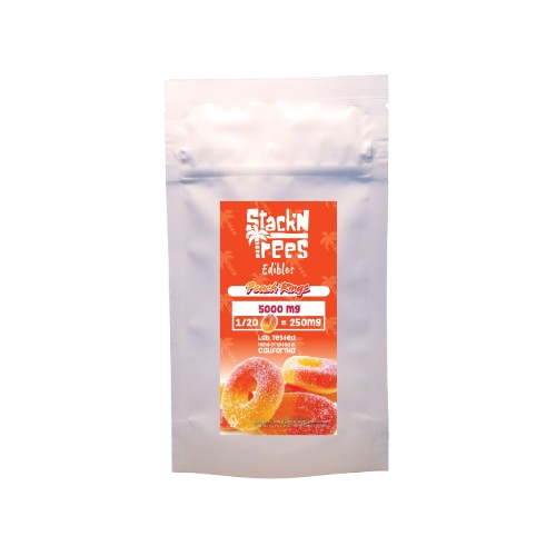Peach Rings Cannabis Infused Gummies 5000mg THC (Stack n Trees)