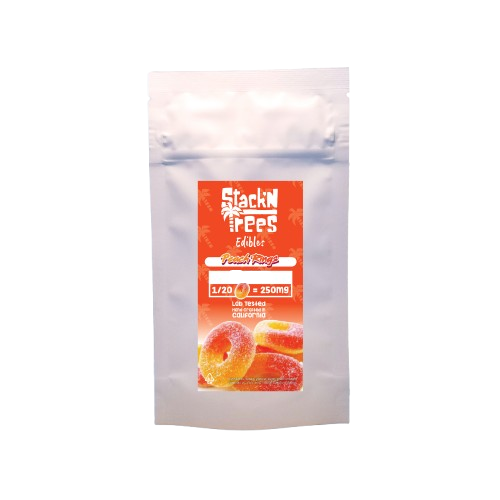 Peach Rings Cannabis Infused Gummies 1200mg THC (Stack n Trees)