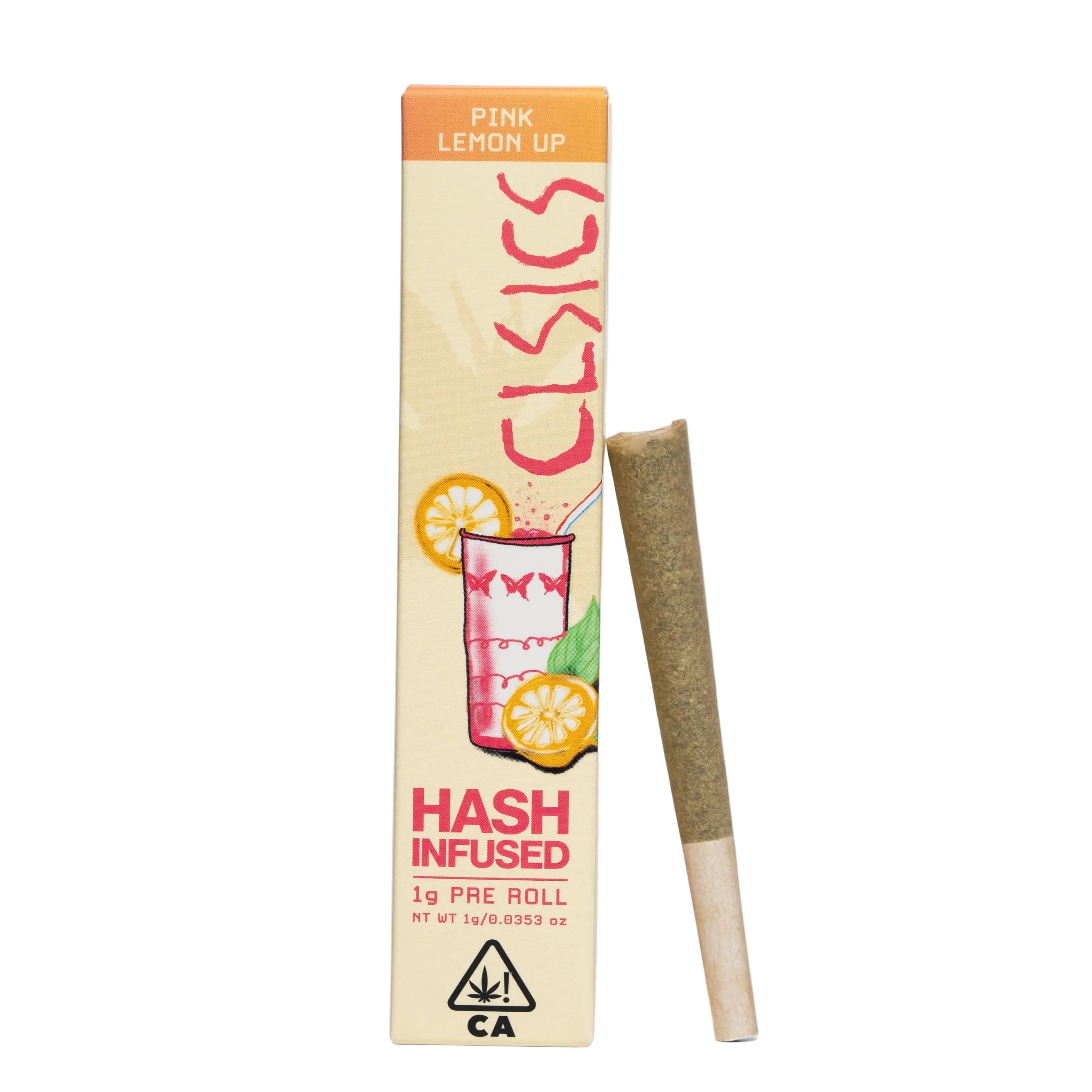Pink Lemon Up Hash Infused Pre Roll 1g (CLSICS Rosin & Rosin Infused Pre Rolls)