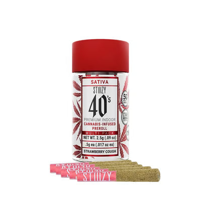 STRAWBERRY COUGH 40's Infused Preroll 5pk 2.5g (STIIIZY)