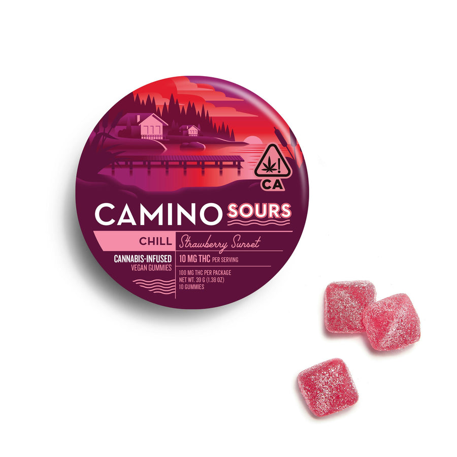Camino Strawberry Sunset 'Chill' Sours Gummies (Kiva Confections)