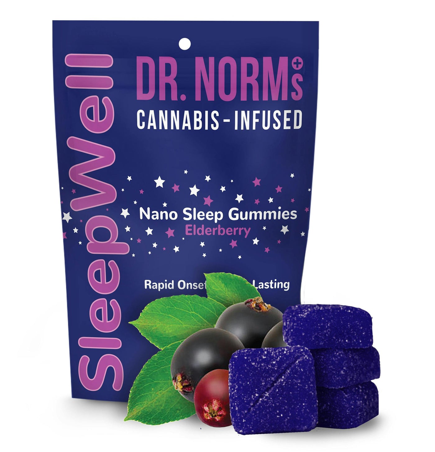SLEEPWELL Elderberry Fast-Acting Sleep Gummies 100mg THC 50mg CBN (Dr. Norm's)