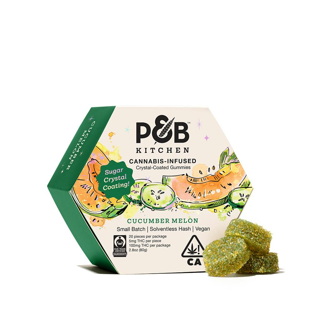 Cucumber Melon Crystal - 100mg Coated Hash Gummies - (Papa & Barkley)