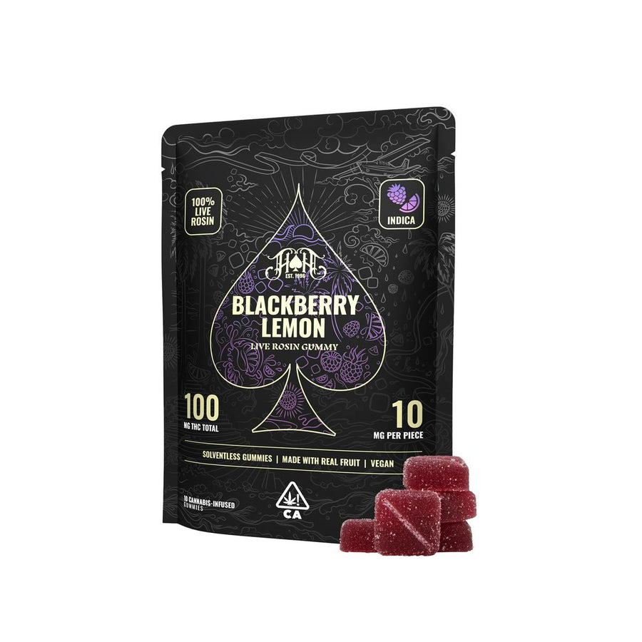 Blackberry Lemon Live Rosin Gummies 10pk 100mg THC (Heavy Hitters)