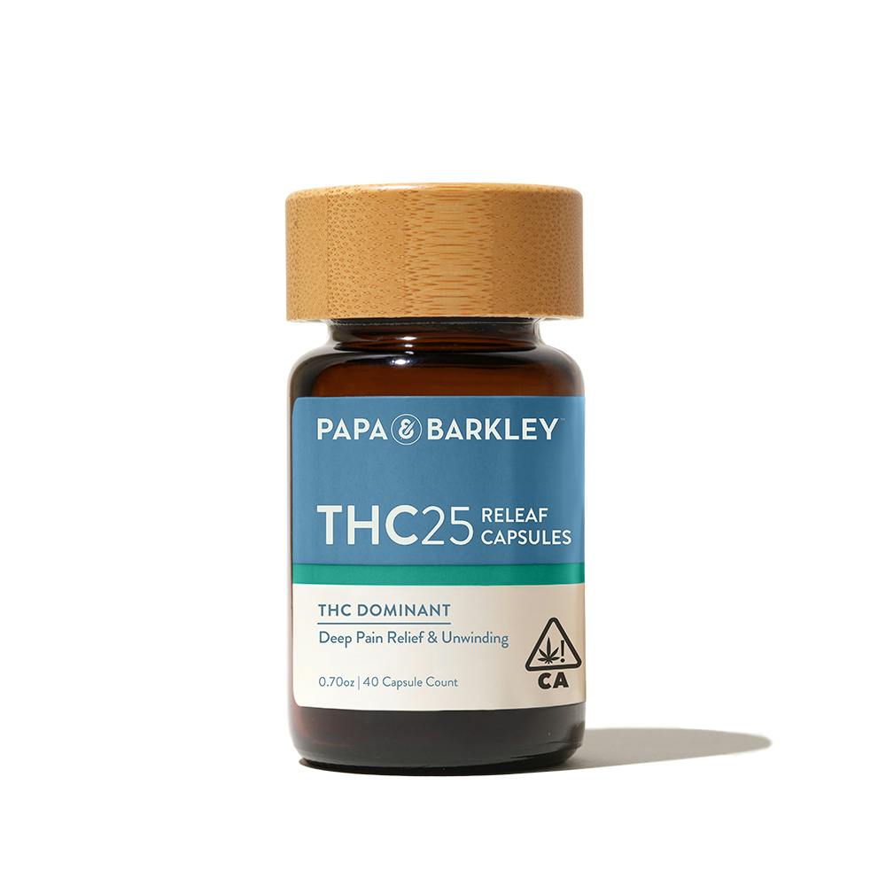 THC25 Releaf Capsules, 40ct (Papa & Barkley)