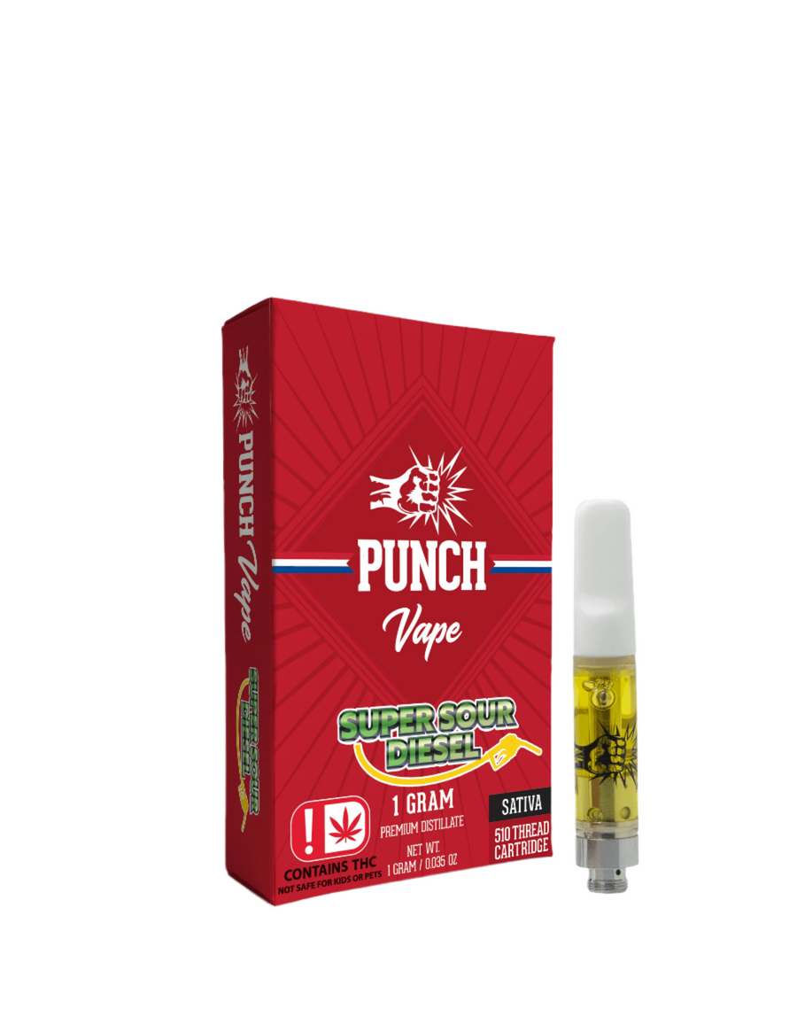 Super Sour Diesel 510 Distillate Cart 1g (Punch Edibles & Extracts)
