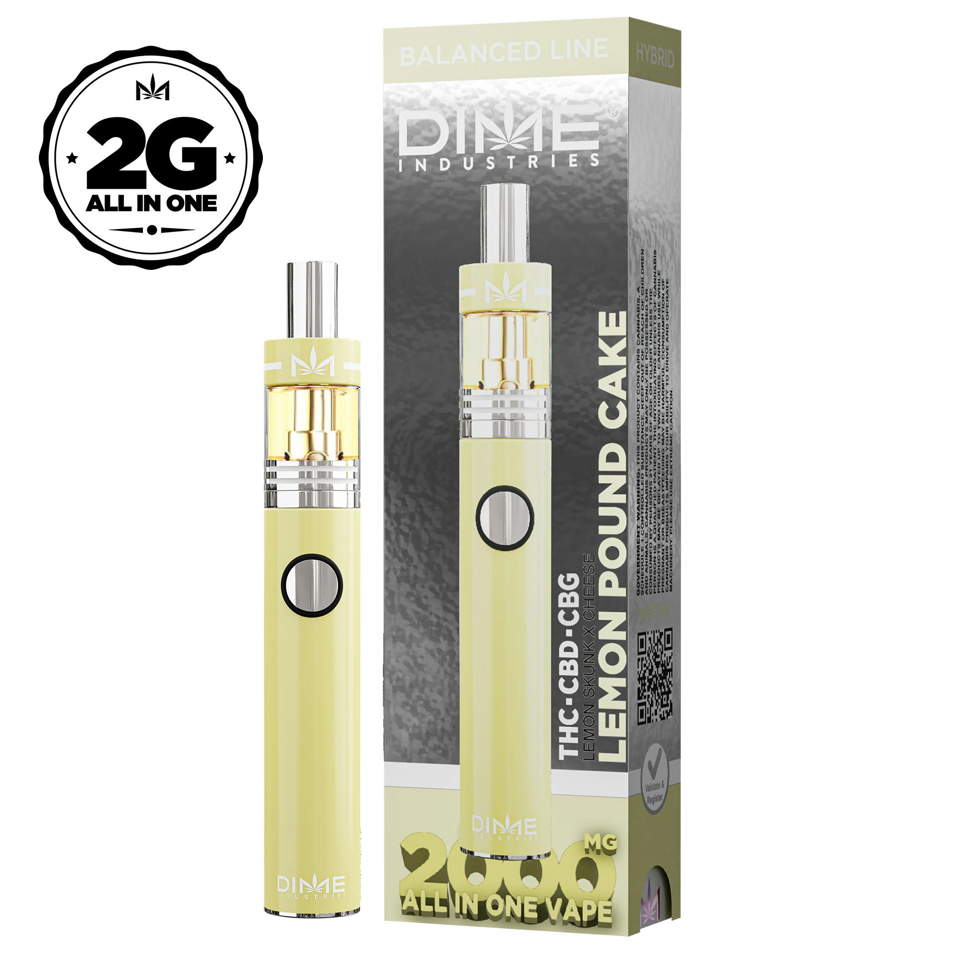 Lemon Pound Cake Balanced Line Disposable 2G (Dime Industries)