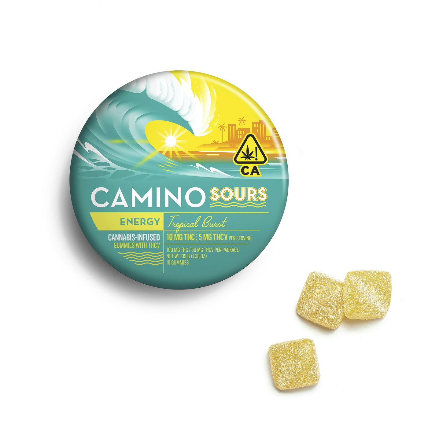 Camino Tropical Burst Sours 'Energy' Gummies (Kiva Confections)