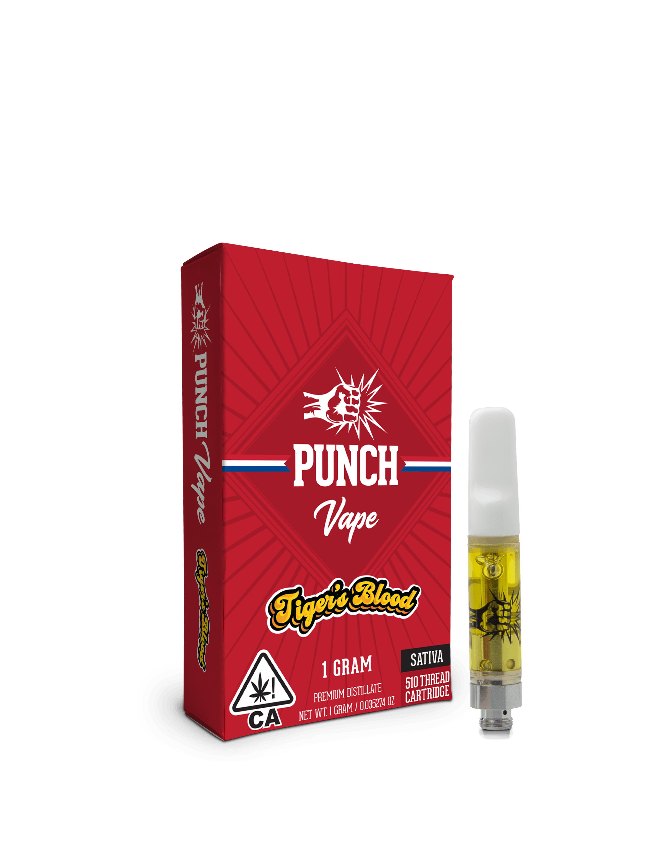 Tiger's Blood 510 Distillate Cart 1g (Punch Edibles & Extracts)