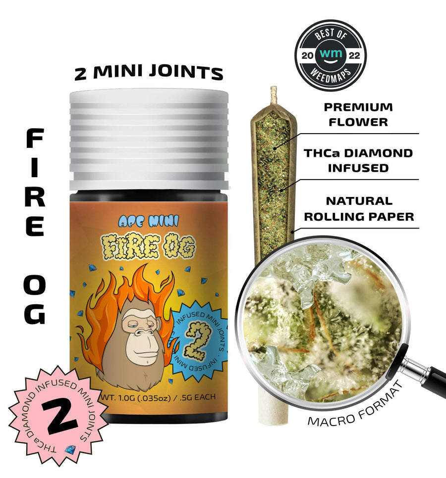 ﻿Fire OG 2 original mini joints 1g (APE Premium Cannabis Corp)