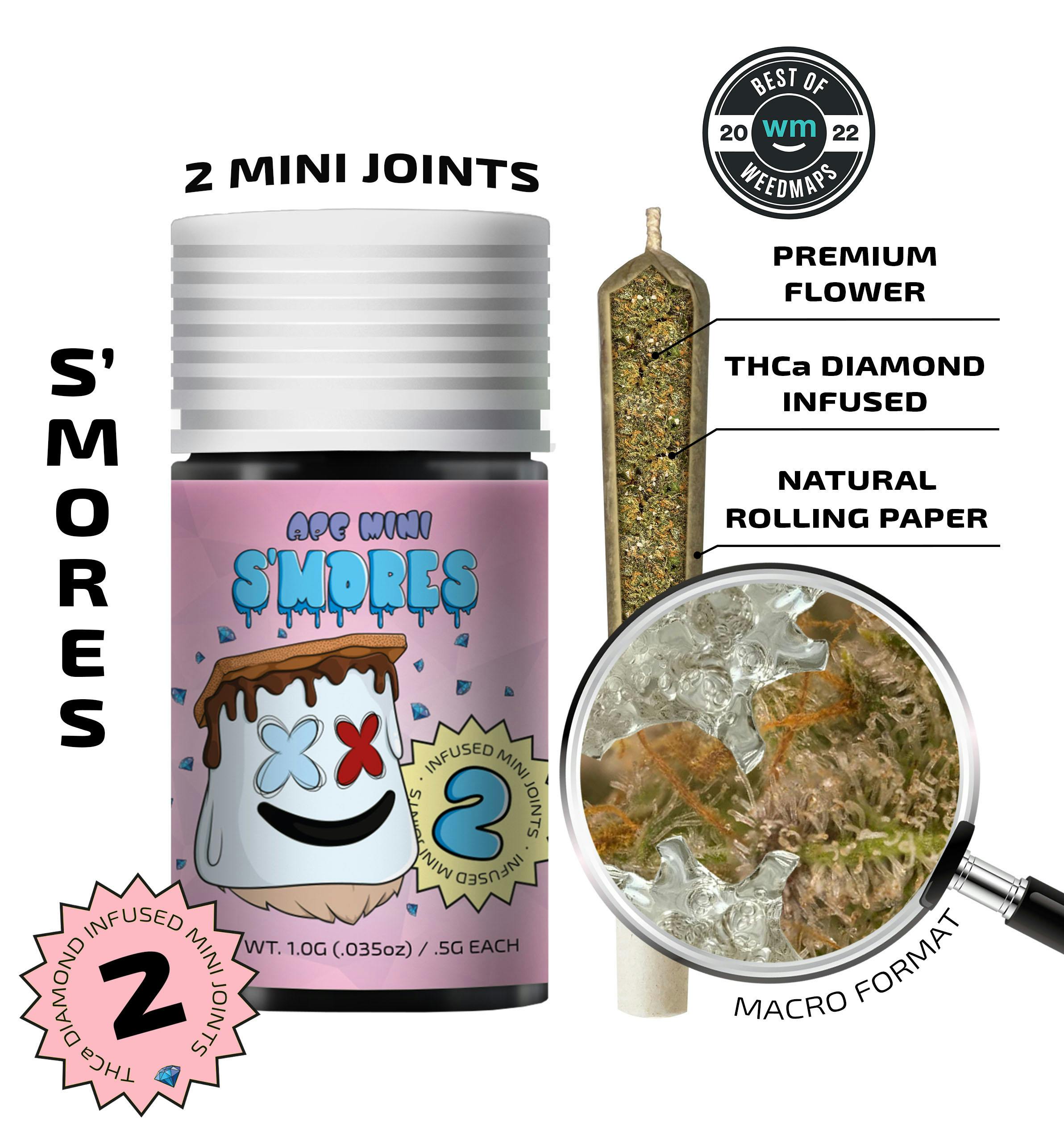 S'Mores  2 original mini joints 1g (APE Premium Cannabis Corp)