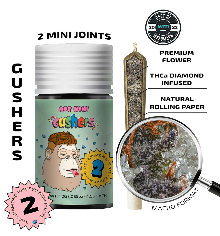 Gushers 2 original mini joints 1g (APE Premium Cannabis Corp)