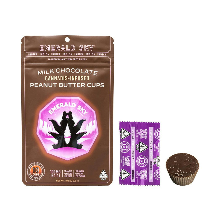 Indica Milk Chocolate Peanut Butter Cups 10pk (Emerald Sky)