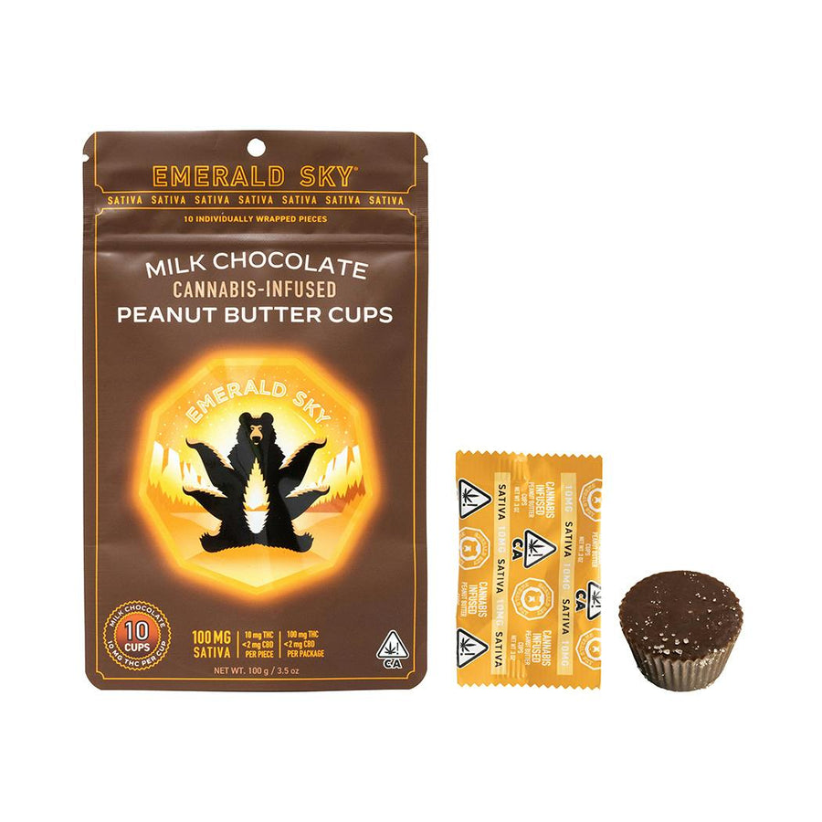 Sativa Milk Chocolate Peanut Butter Cups 10pk (Emerald Sky)