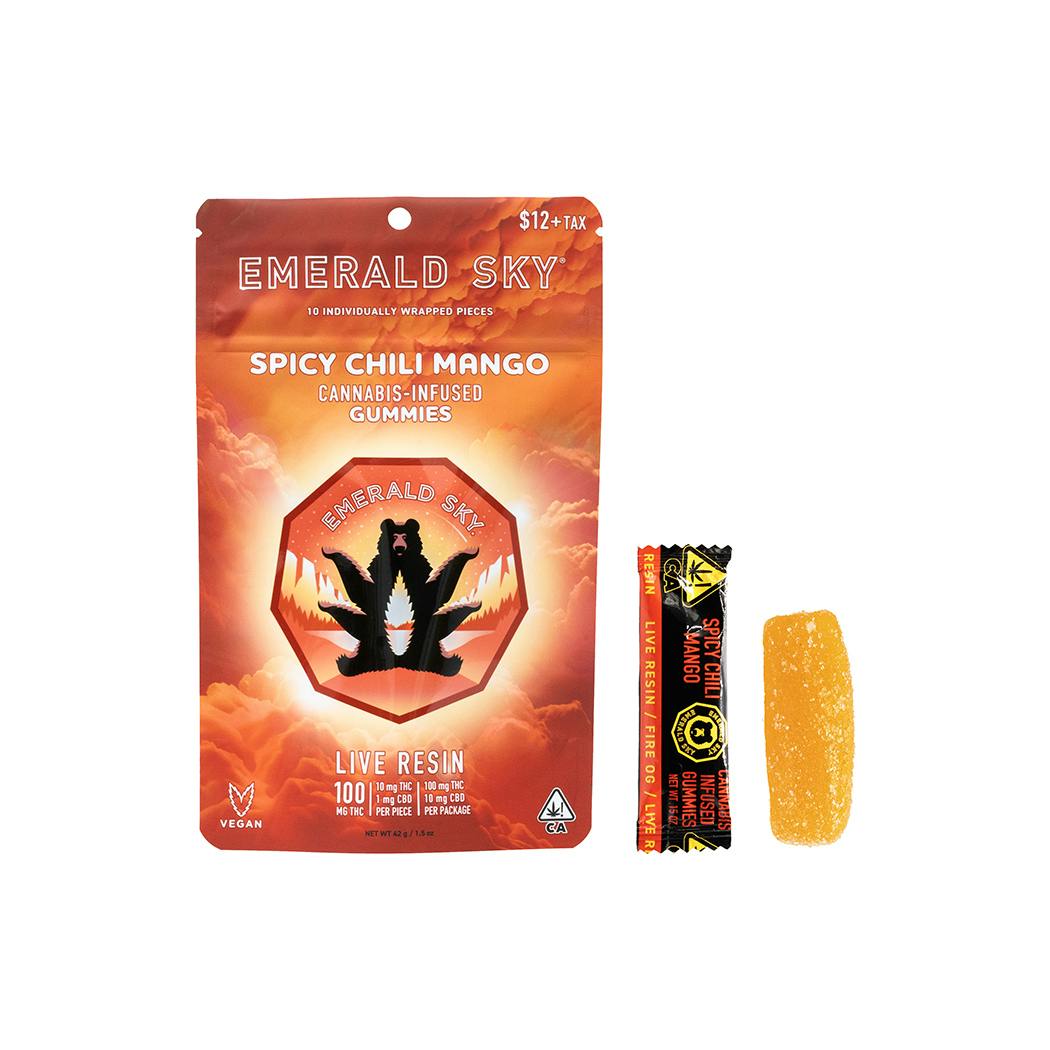 Spicy Chili Mango Live Resin Gummies (Emerald Sky)