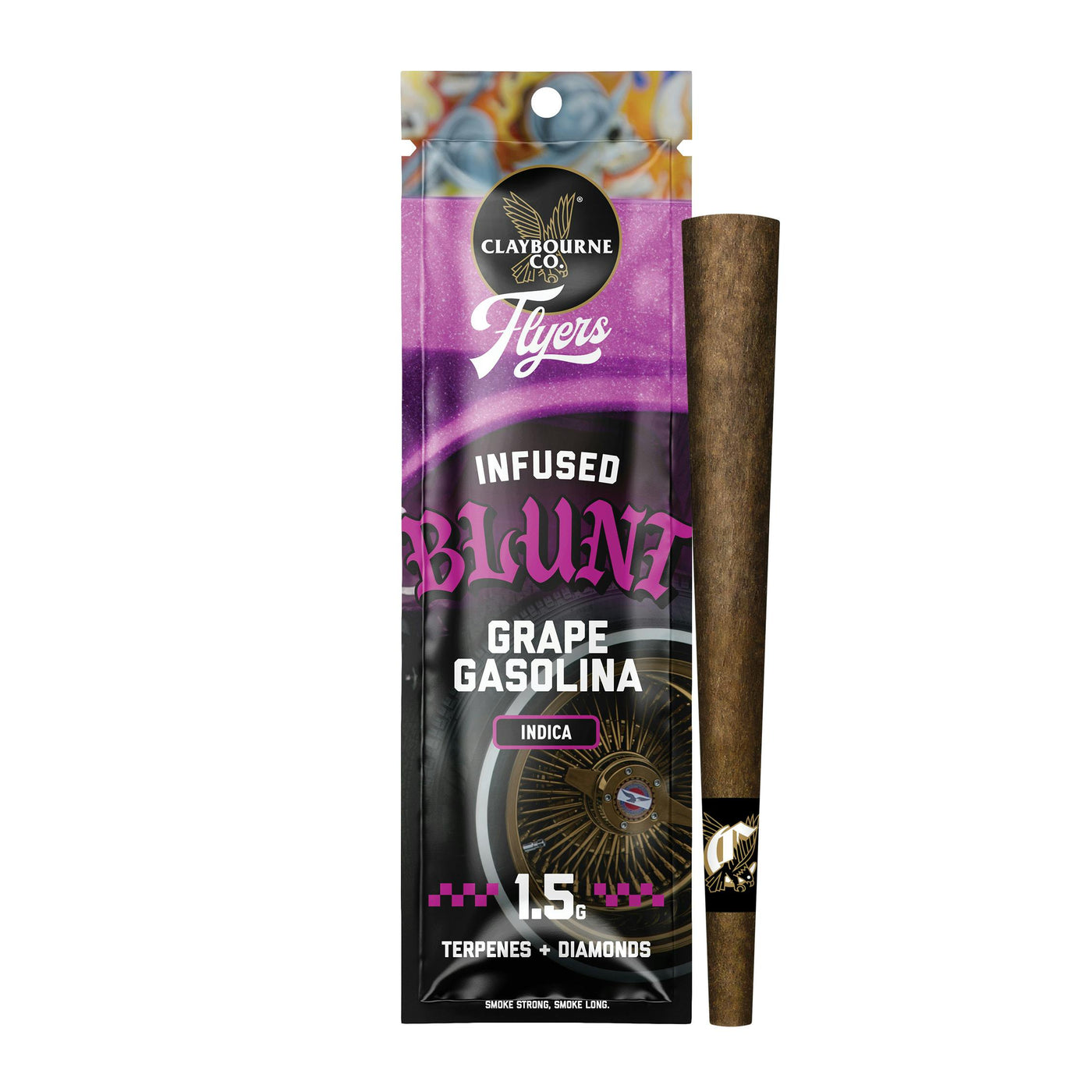 Grape Gasolina Flyers Infused Blunt 1.5g (Claybourne Co.)