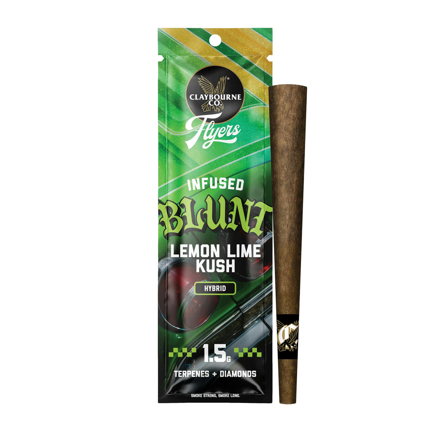 Lemon Lime Kush Flyers Infused Blunt 1.5g (Claybourne Co.)