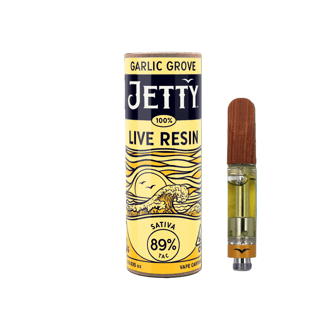 Garlic Grove 100% Live Resin Cartridge 1g (Jetty Extracts)