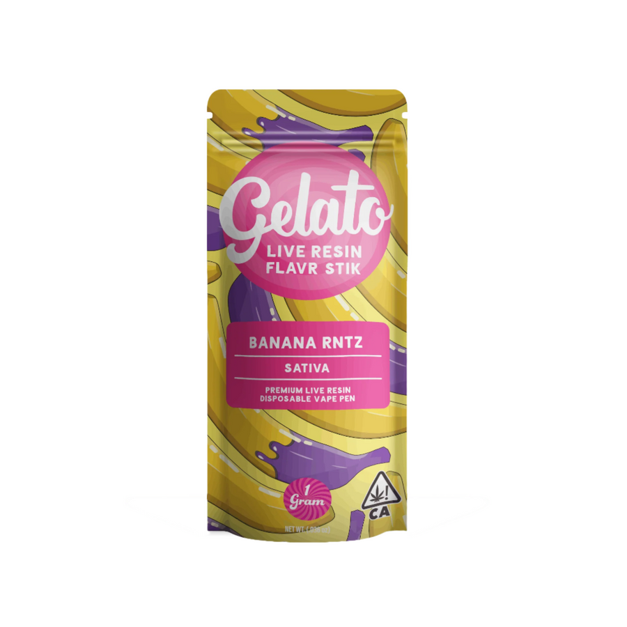 Banana Rntz Flavr Stick Disposable Vape 1g (Gelato)
