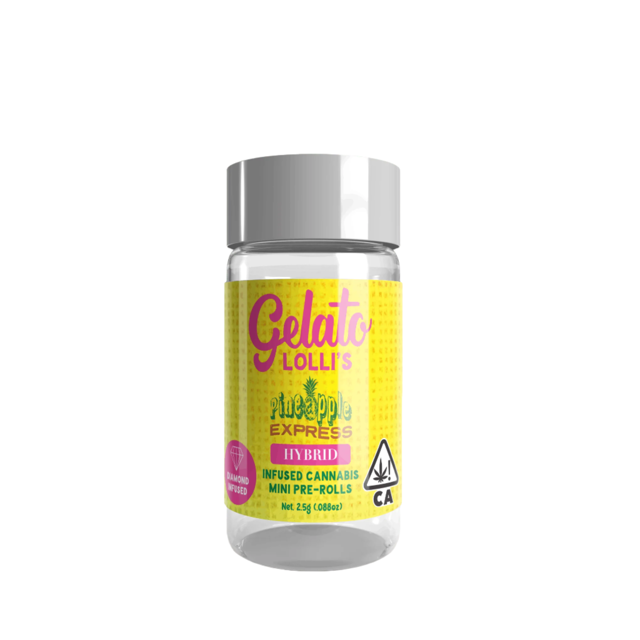 Pineapple Express Lolli Diamond Infused Preroll 5pk (Gelato)