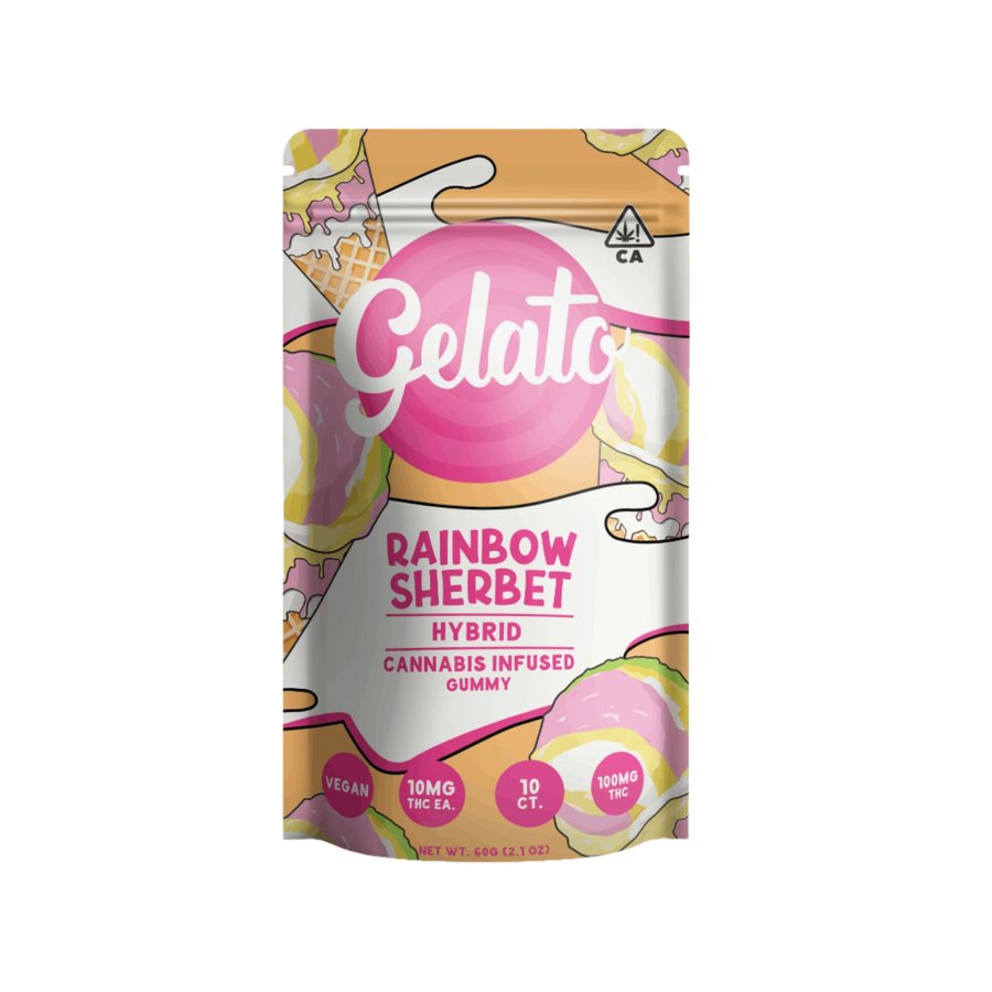 Rainbow Sherbert Gummies 100mg (Gelato)