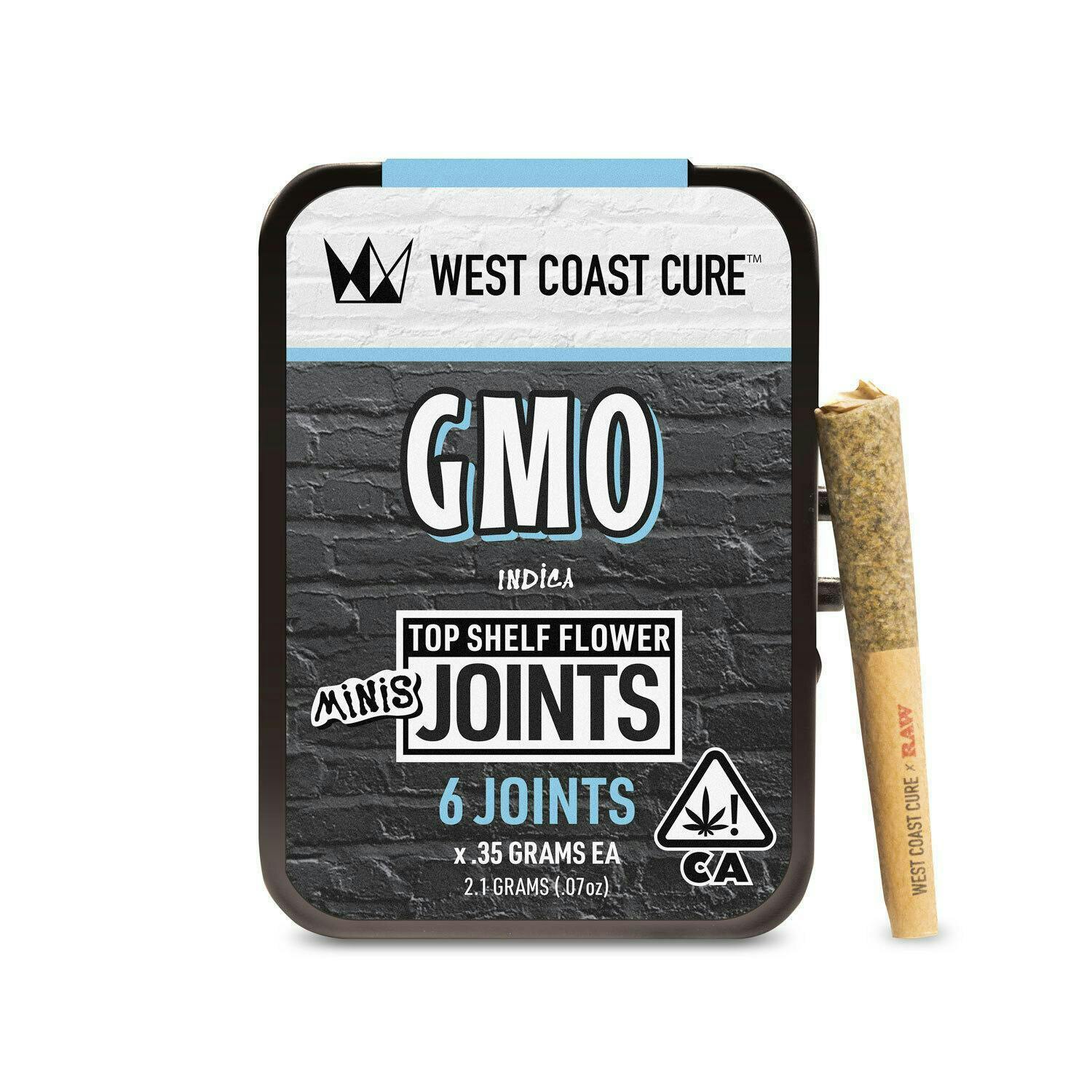 GMO- Top Shelf CUREjoint Minis 6 x .35g 2.1g (West Coast Cure)