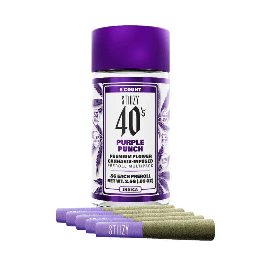 PURPLE PUNCH 40's Infused Preroll 5pk 2.5g (STIIIZY)