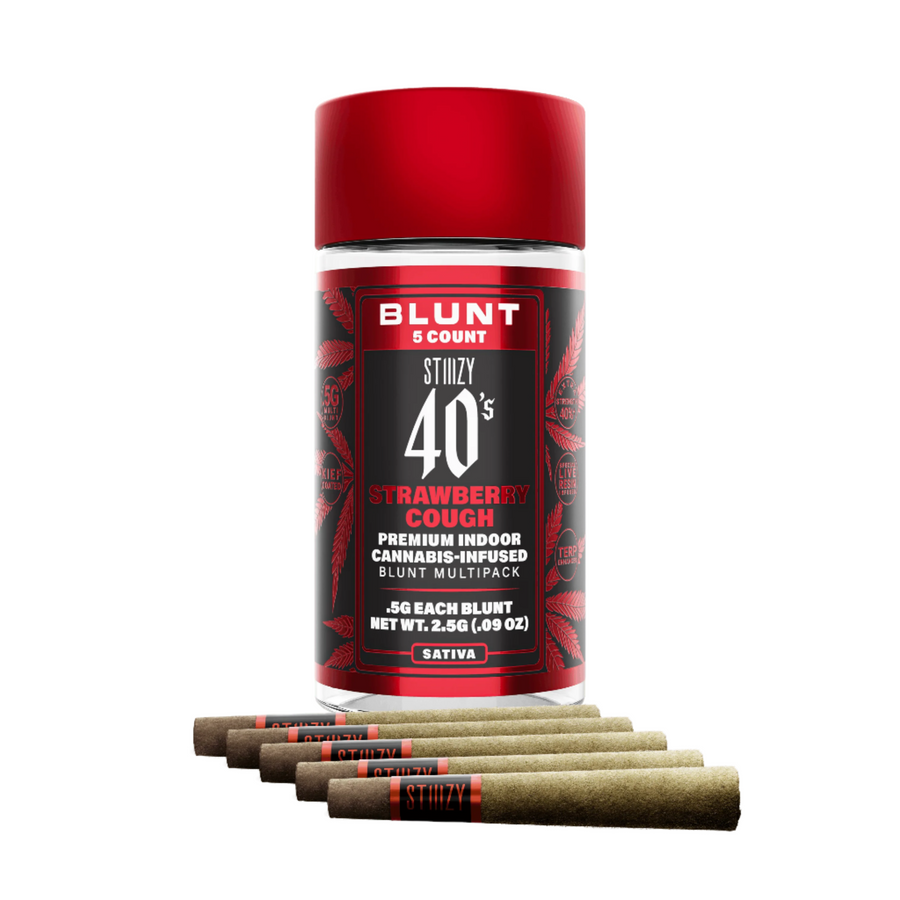 STRAWBERRY COUGH - .5G 40's Infused Mini Blunt 5pk 2.5g (STIIIZY)