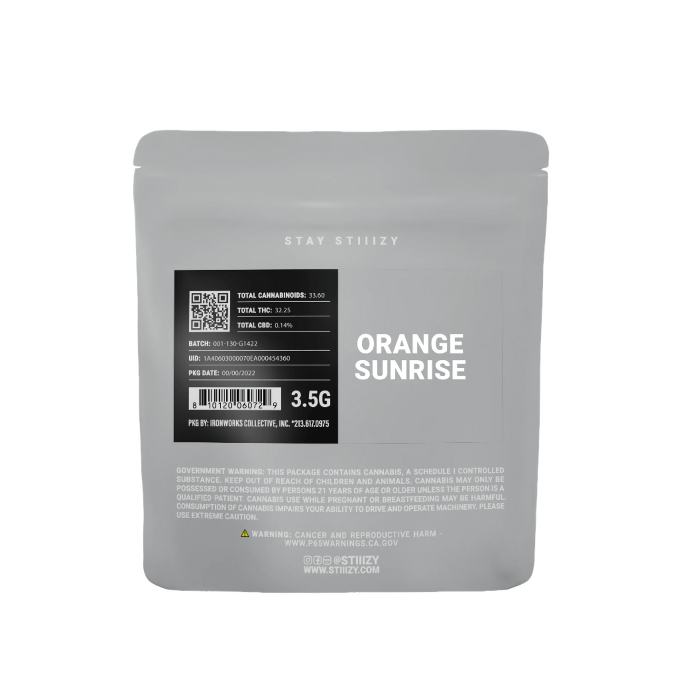 Orange Sunrise Grey Label Mylar 3.5g (STIIIZY)