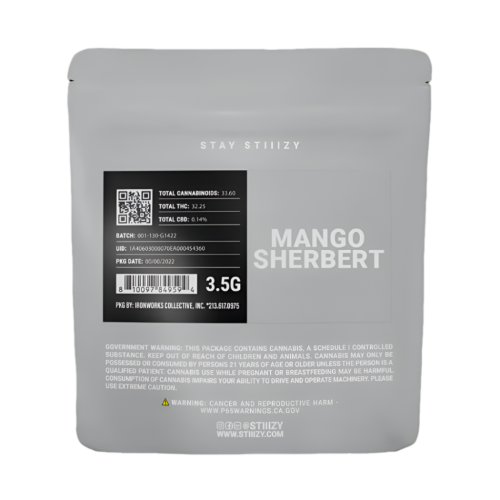 Mango Sherbert Grey  Label Mylar 3.5g (STIIIZY)