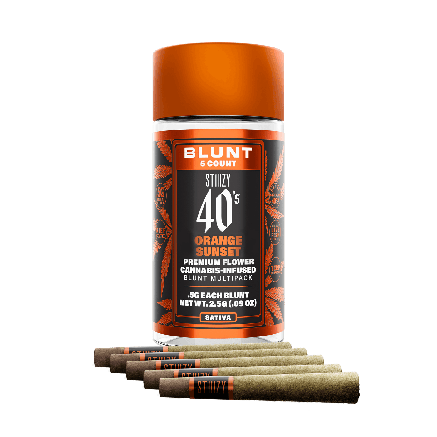 Orange Sunset 40's Infused Mini Blunt 5pk 2.5g (STIIIZY)
