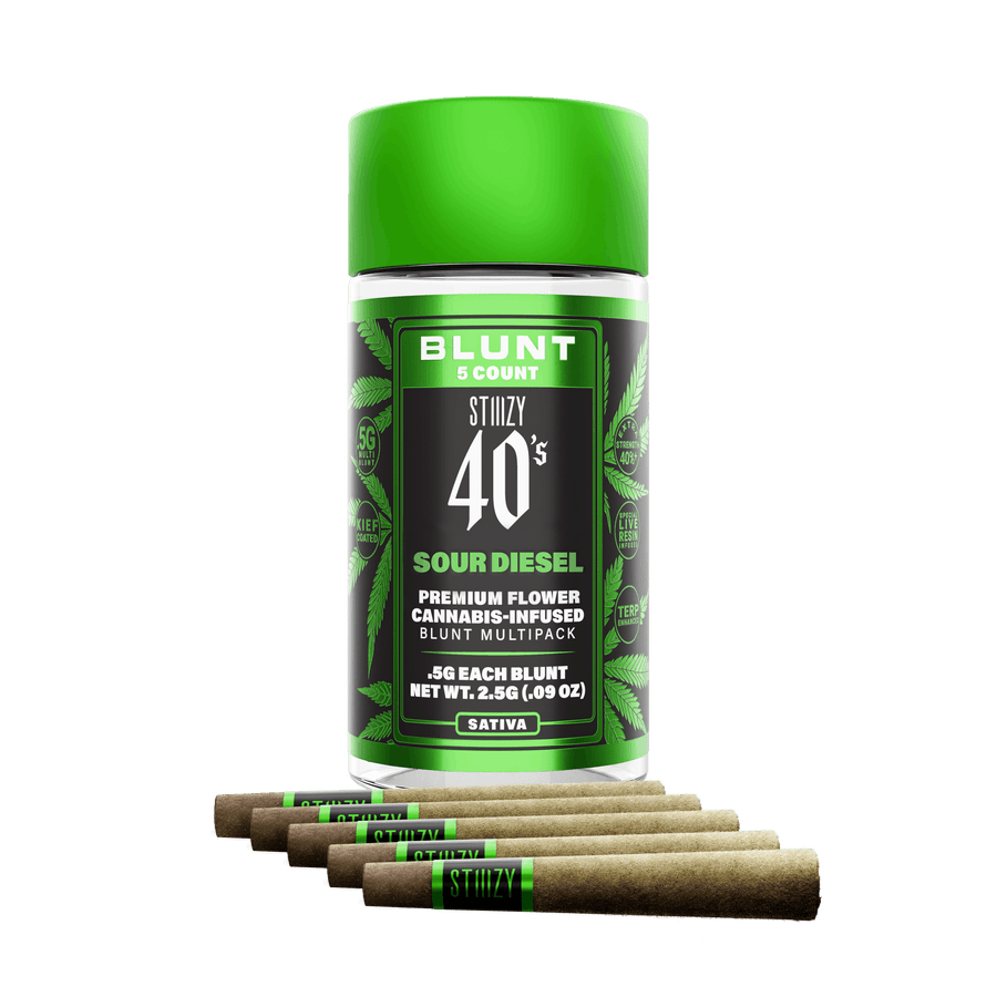 Sour Diesel 40's Infused Mini Blunt 5pk 2.5g (STIIIZY)