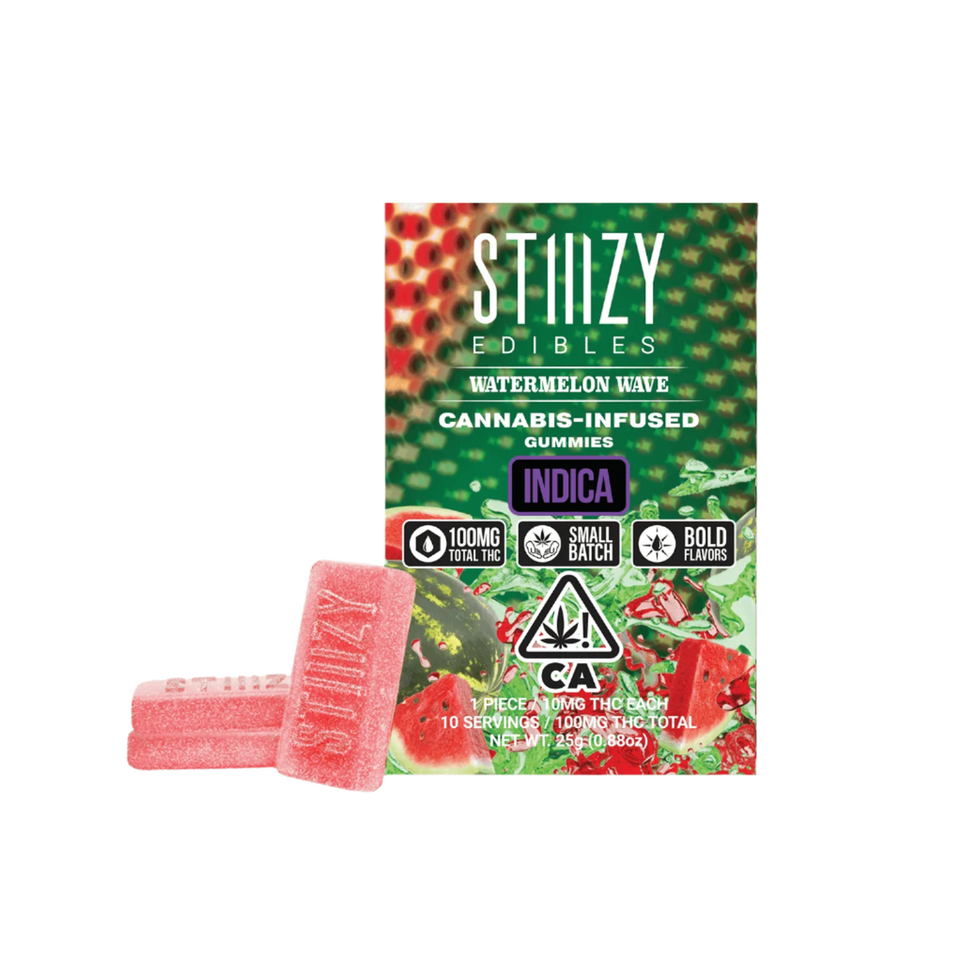 Watermelon Wave Gummies 100mg THC Edibles (STIIIZY)