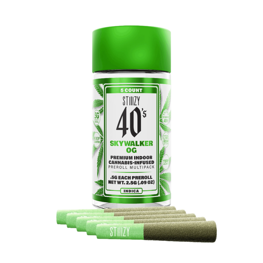 SKYWALKER OG  40's Infused Preroll 5pk 2.5g (STIIIZY)