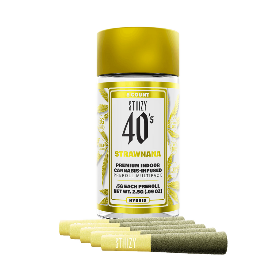 STRAWNANA 40's Infused Preroll 5 Pack 2.5g (STIIIZY)