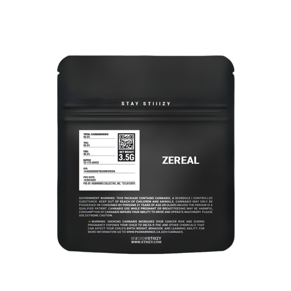 Zereal Black Label Mylar 3.5g (STIIIZY)