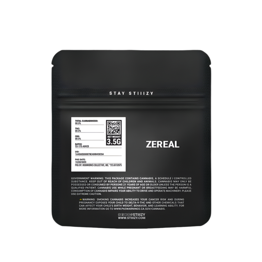 Zereal Black Label Mylar 3.5g (STIIIZY)