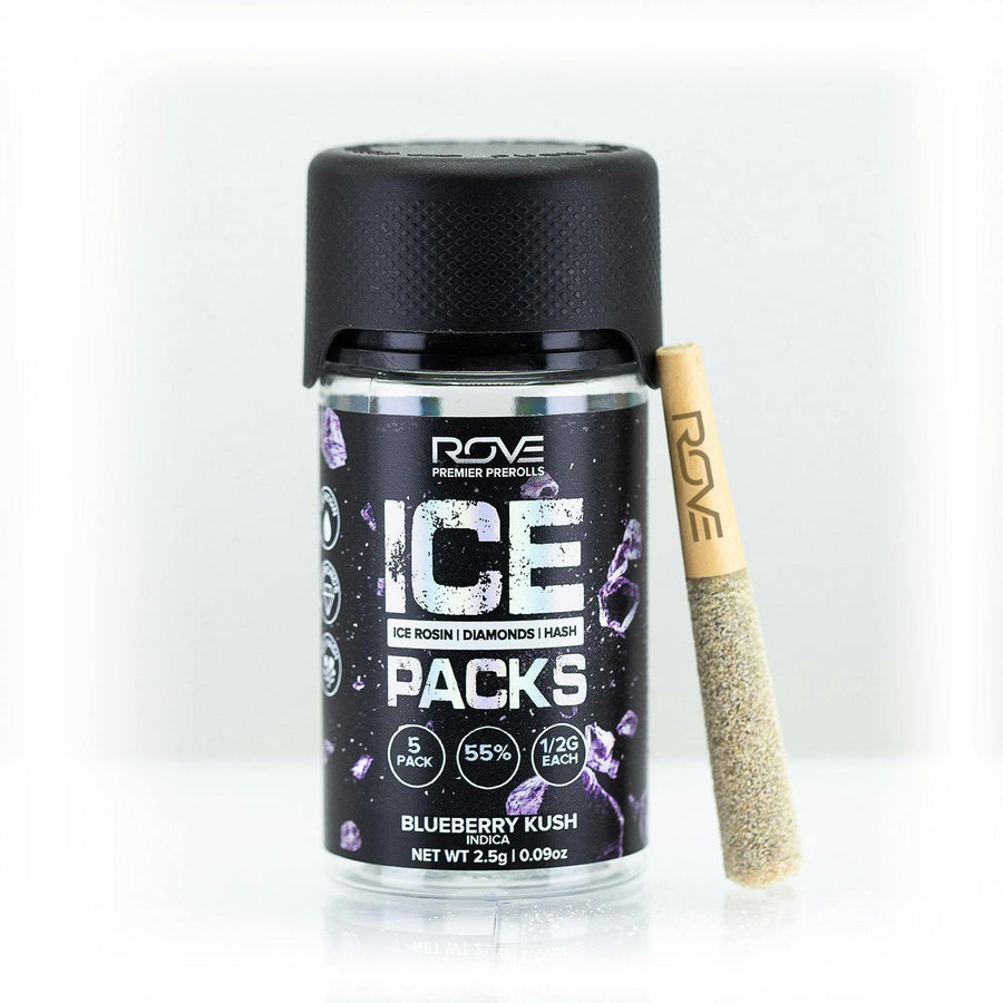 Blueberry Kush | Ice Packs Rosin, Diamond, Hash Infused | 5pk (ROVE)