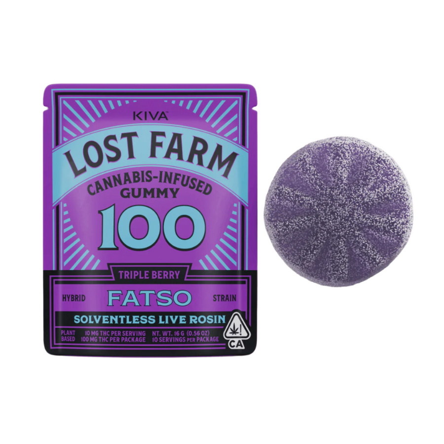 Lost Farm Triple Berry x Fatso Live Rosin Gummy 1pk (Kiva Confections)