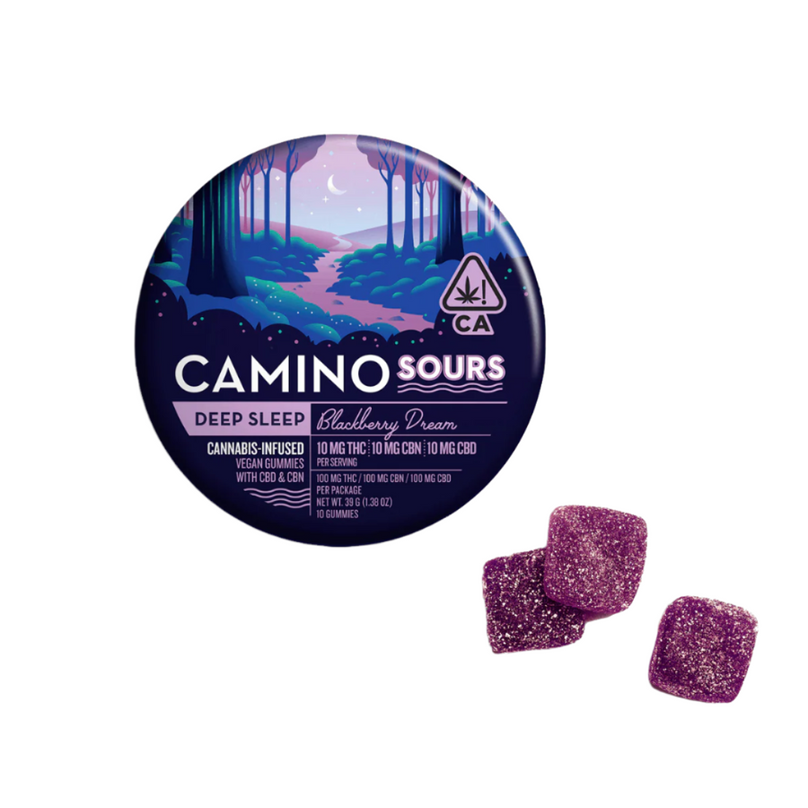 Camino Sours Blackberry Dream "Deep Sleep" 10:10:10 THC:CBD:CBN Gummies (Kiva Confections)